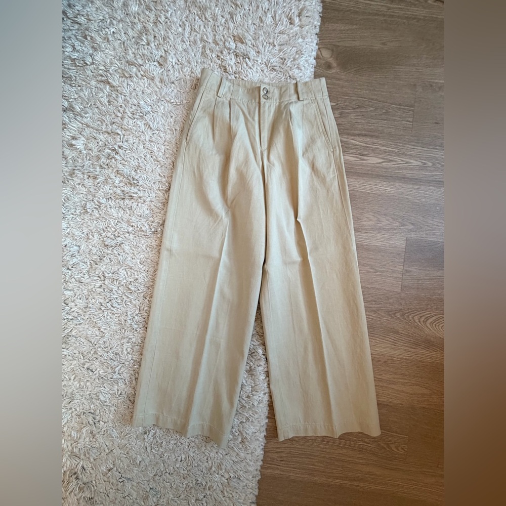 Madewell Petite Harlow Wide-Leg Pant in Vintage Khaki - Picture 6 of 10